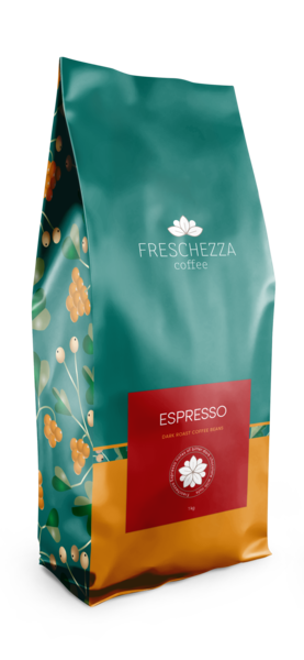 Kafija pupiņās Freschezza Espresso, 1 kg (min. pasūtījuma daudzums 1 vienība)