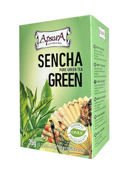 Zaļā tēja "Sencha Green" Apsara, paciņās (min. pasūtījuma daudzums 1 vienība)