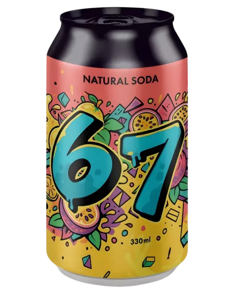 Carbonated drink 67 with quince and passion fruit flavor, 0.33 L